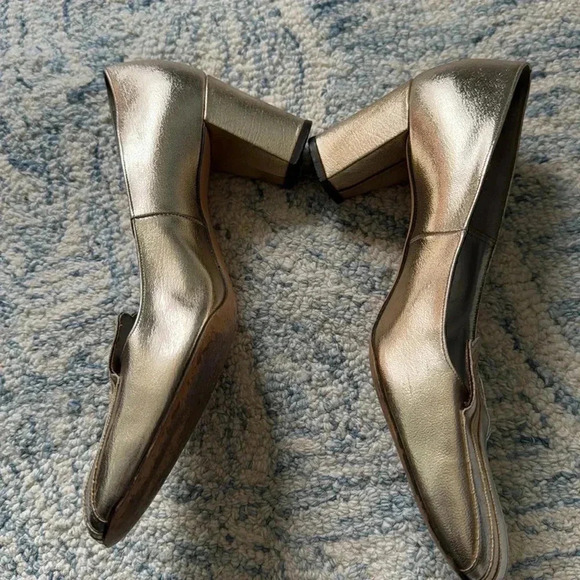 Coquettes Young and heart metallic vintage 60s mod block Heels 8 - Picture 4 of 8
